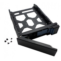 QNAP 3.5" HDD Tray with key lock and two keys, black and plastic, 2.5" and 3.5" screw packs included