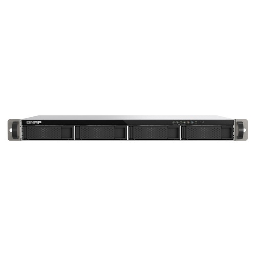 QNAP TS-433eU 4-bay 1U short-depth rackmount ARM 4-core Cortex-A55 2.0GHz processor, 4 GB on board (non-expandable)