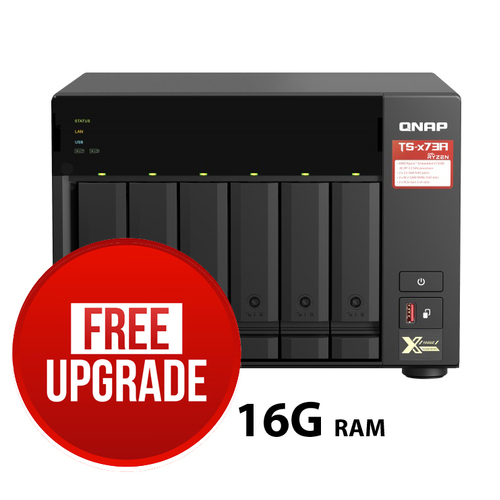 QNAP TS-673A-8G 6-BAY NAS NO DISK AMD QC 2.2GHz 8GB 2.5GbE2 M.22 TWR