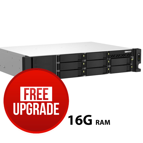 QNAP TS-864eU-8G Business 2U 8-Bay Rackmount NAS Server, Intel Quad Core Upto 2.9GHz 8GB Ram