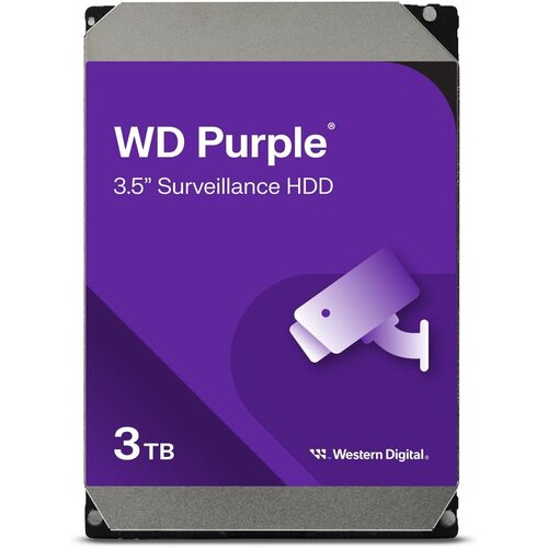 Western Digital WD Purple 3TB 3.5' Surveillance HDD 5400RPM 64MB SATA3